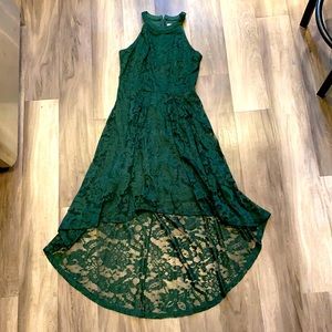 Lace, high/low dress